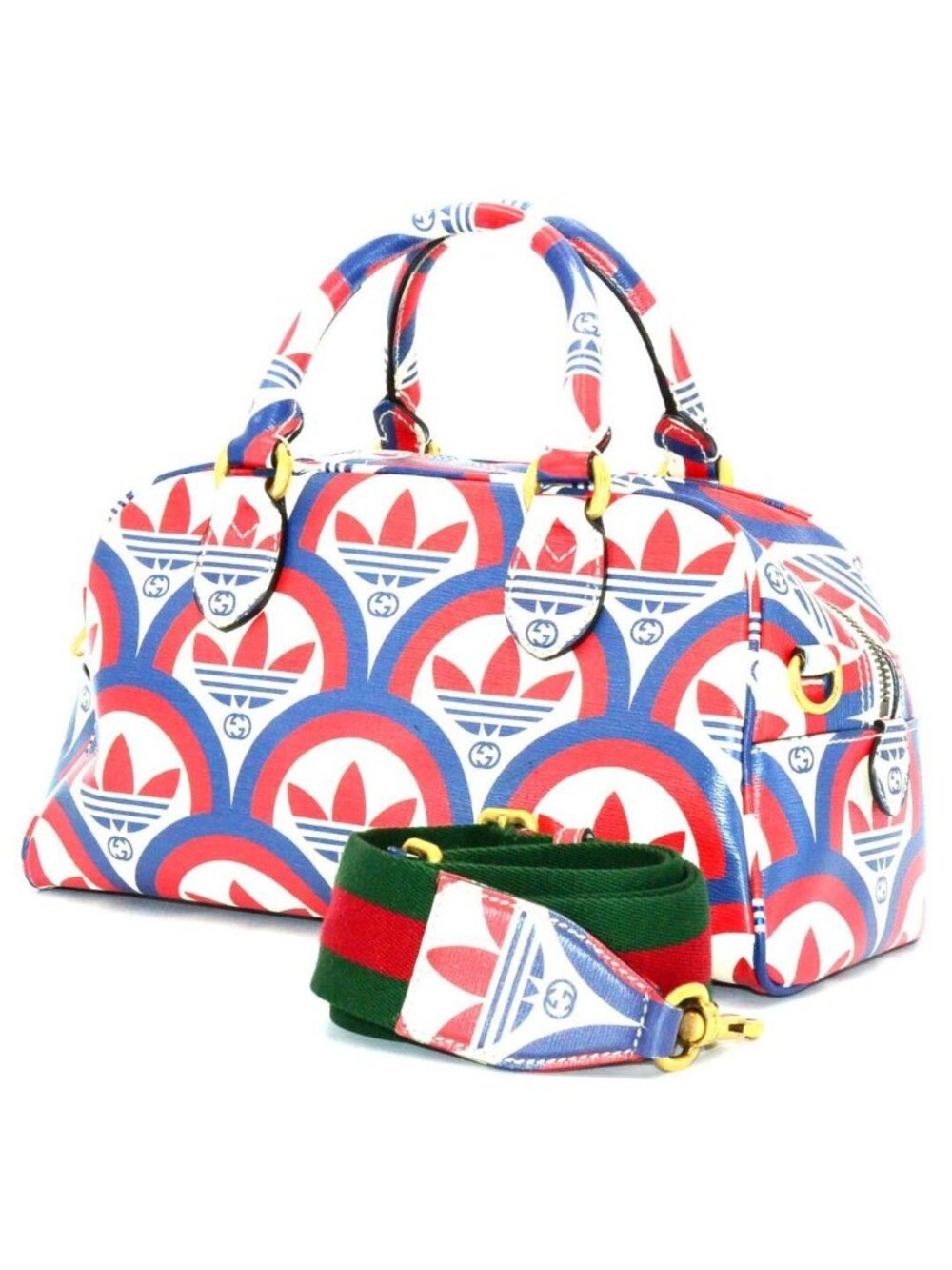 Gucci Super Adidas Mini Duffle Leather 2-Way Boston Bag